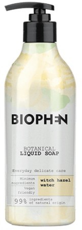 BIOpha Organic Mydło w płynie Biophen Botanical 400 ml Witch Hazel Butelka z pompką | DARMOWA DOSTAWA OD 59 zł NN-KBI-I400-003