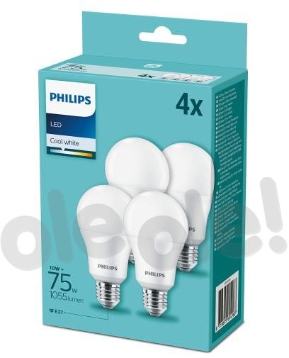 Philips LED 10 W 75 W E27 4 szt 929001365695