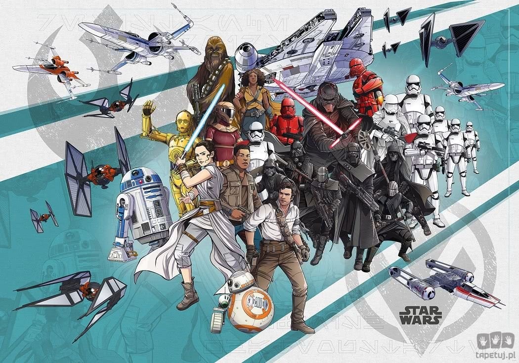 Komar Fototapeta Star Wars Cartoon Collage Wide DX8-073 DX8-073