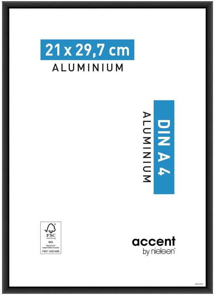 Nielsen Ramka na zdjęcia ACCENT 21 x 29.7 cm czarna aluminiowa