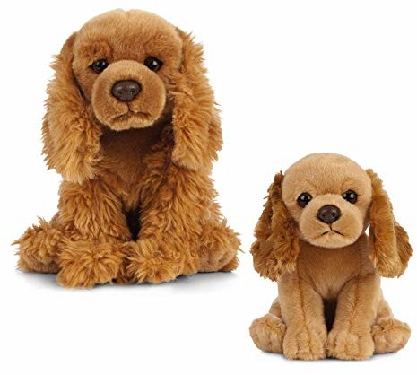 Living Nature Living Nature Zestaw upominkowy z miękką zabawką - pluszowy pies cocker spaniel (20 cm) i szczeniak (16 cm) AN493