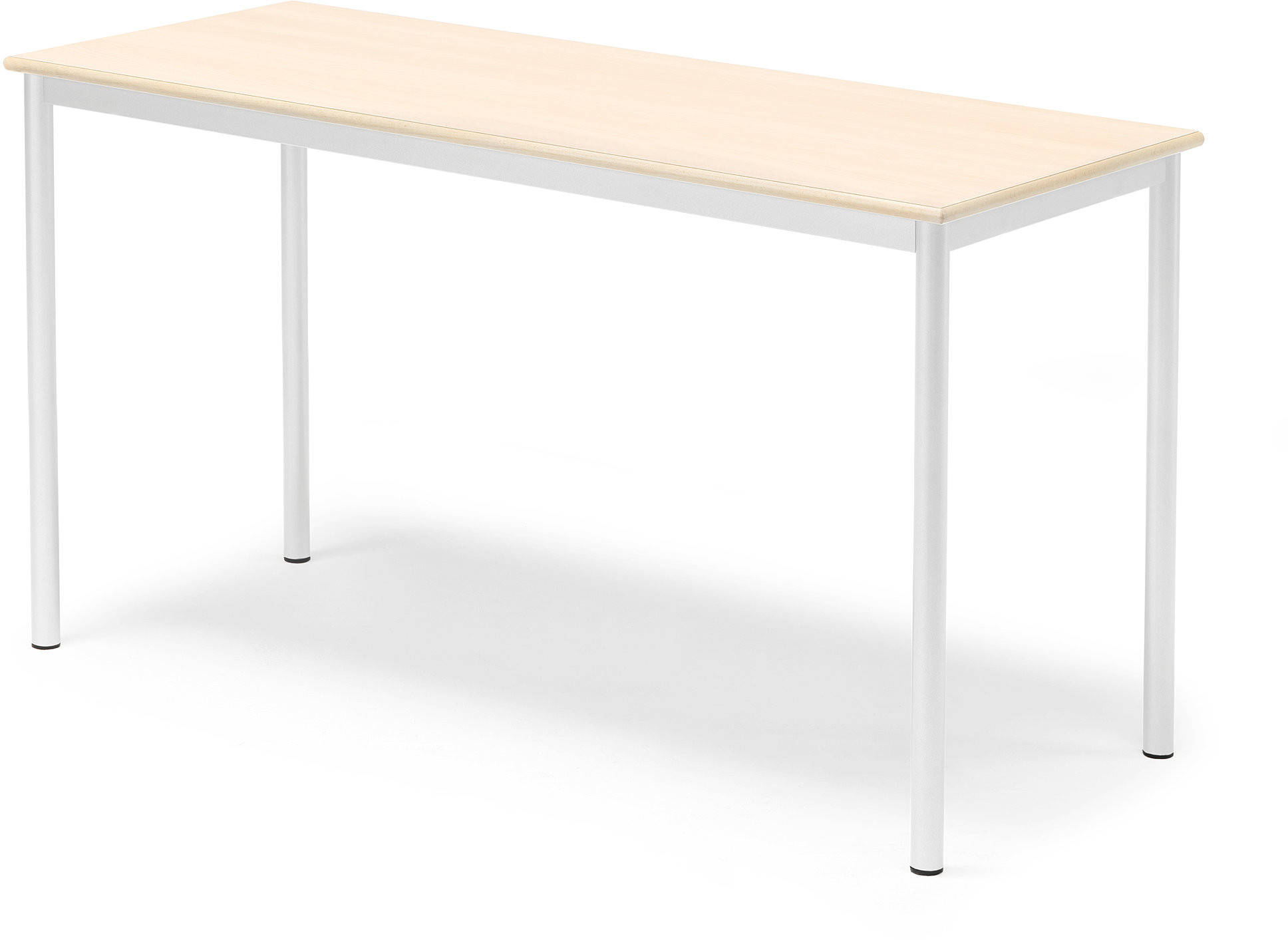 AJ Produkty Biurko BORS, 1400x600x760 mm, brzoza laminat, biały