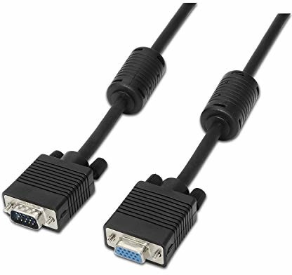 AISENS aisens A113  0079  kabel SVGA z Ferrit (HDB15/macho-hdb15/żeński, 3 m, do monitorów/telewizorów), czarny A113-0079