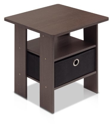 Furinno FURINNO Andrey Bin Drawer Nightstand End Table