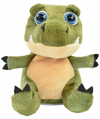 Kögler Kögler 75946  zwierzę laboratoryjne Dino Babytooth, ok. 20 cm wielkości, mówiące pluszowe zwierzątko z funkcją nagrywania i odtwarzania, plapperuje wszystko zabawnie i porusza się, zasilany bateriami 75946