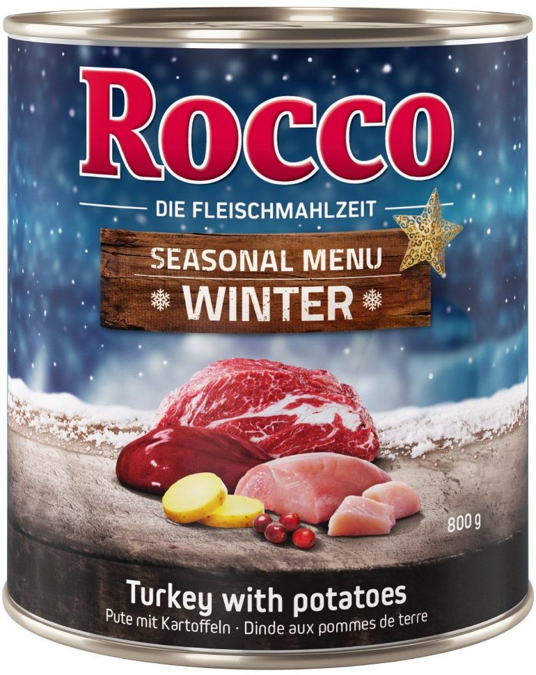 Rocco Edycja limitowana: Zimowe Menu, wołowina z indykiem i ziemniakami - 6 x 800 g