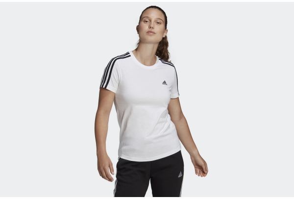Adidas LOUNGEWEAR Essentials Slim 3-Stripes Tee > GL0783 4064044764775