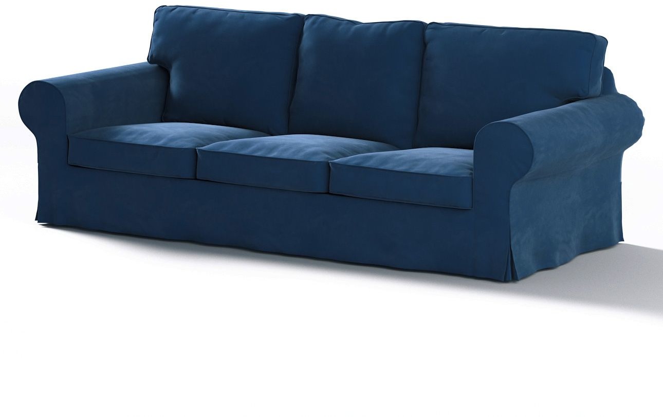 Opinie o Pokrowiec na sofę Ektorp 3-osobową nierozkładaną granat 216 x 83 x 73 cm Velvet