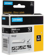 Dymo Oryginał RHINO taśma winylowa 24mm biała na czarnym 1805432