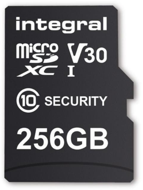 Integral Karta pamięci Security Micro SD 4K V30 UHS-1 U3 A1 256GB (+adapter SD) INMSDX256G10-SEC