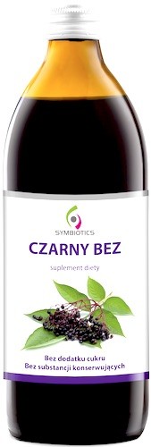 Symbiotics Symbiotics Sok z Czarnego Bzu 500ml Czarny Bez naturalny bez konserwantów i cukru z vit.C  - suplement diety