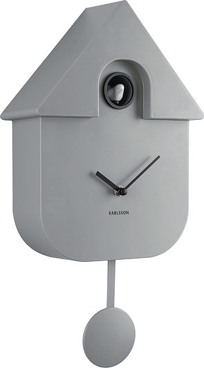 Karlsson Zegar ścienny z kukułką Modern Cuckoo szary KA5768GY