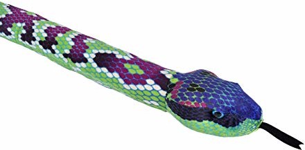 Wild Republic 23525 Pluszowy wąż zielono-liliowy, Snakesss przytulanka, 137 cm, Multi 23525