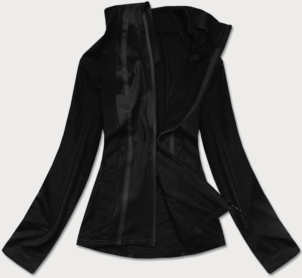 J.STYLE BLUZA DAMSKA Z NISKĄ STÓJKĄ CZARNA (HH020-01) - J.STYLE