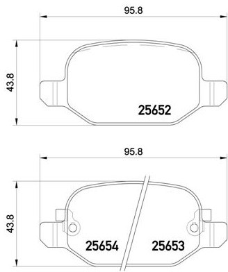 BREMBO Zestaw klocków hamulcowych, hamulce tarczowe P 23 150