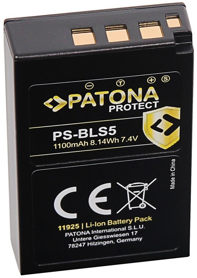 Patona Bateria Olympus BLS5 1100mAh Li-Ion Protect