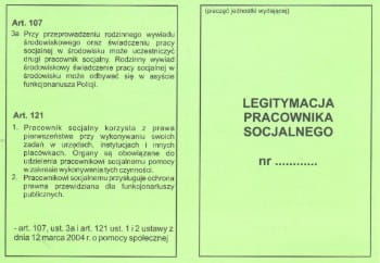 Firma krajewski Legitymacja pracownika socjalnego [Pu/Os-221c] Pu/Os-221c