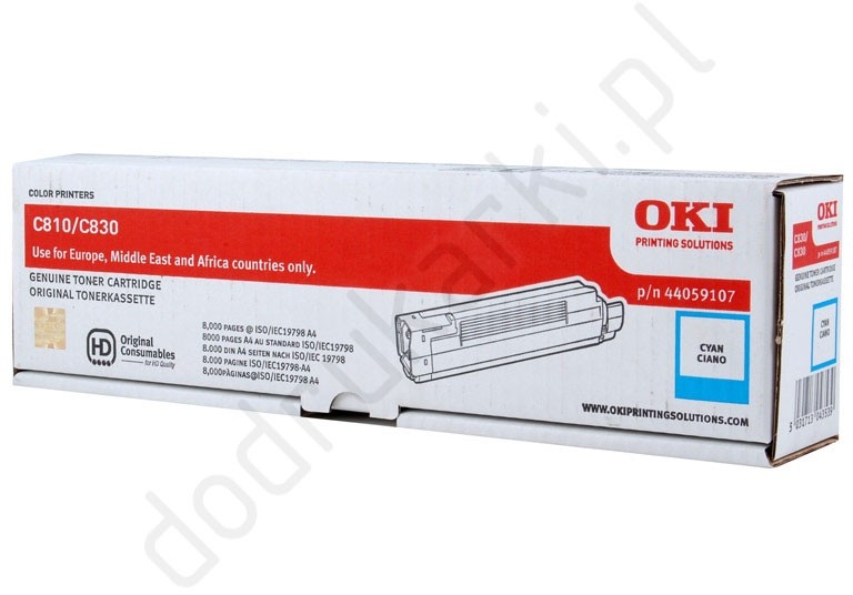 OKI Bęben Toner/błękitny 8000sh f C810/C830 44059107