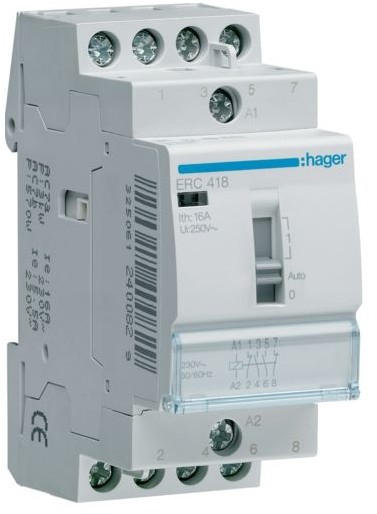 Hager Przekaźnik instalacyjny 2NO+2NC 16A 230V ERC418 ERC418