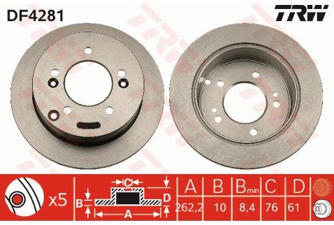 TRW Tarcza hamulcowa DF4281