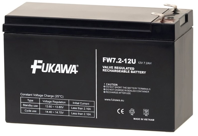 Fukawa FUKAWA FW 7,2-12 F2U - Akumulator ołowiowy 12V/7,2Ah/faston 6,3mm