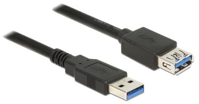 Delock Przedłużacz USB 3.0 2m AM-AF czarny 85056