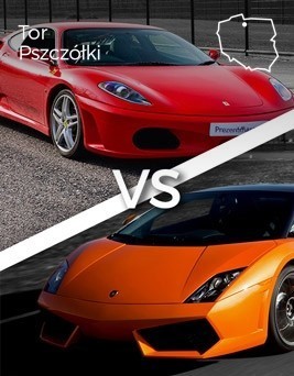 Jazda Lamborghini Gallardo vs Ferrari F430  Tor Pszczółki P0003325