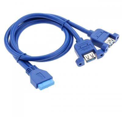 Akyga AKYGA ADAPTER 2XUSB A 3.0 USB 19 PIN AK-CA-62