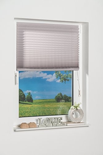 K-home Como żaluzja plisowana na rzep, szara, 70 x 210 cm
