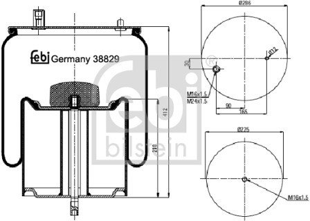 FEBI Mieszek, klimatyzacja FEBI 38829