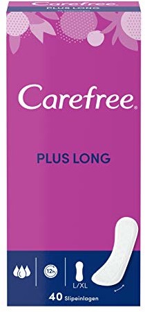 Carefree wkładki higieniczne Plus Long o lekkim zapachu, wyjątkowo długie, rozmiar: L / XL (5 x 40 sztuk)
