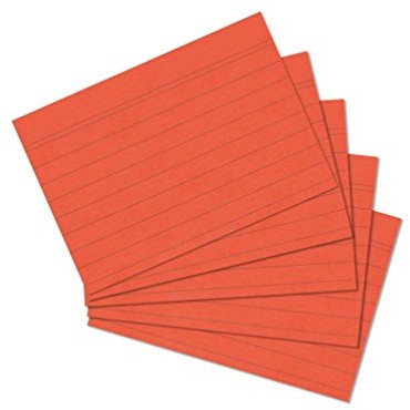 Herlitz 1150507 fiszki, format A5, 100 sztuk, kolor biały, pomarańczowy 10901197