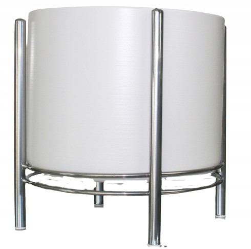 Kwietnik metalowy biały osłonka 30x28 Decodomi