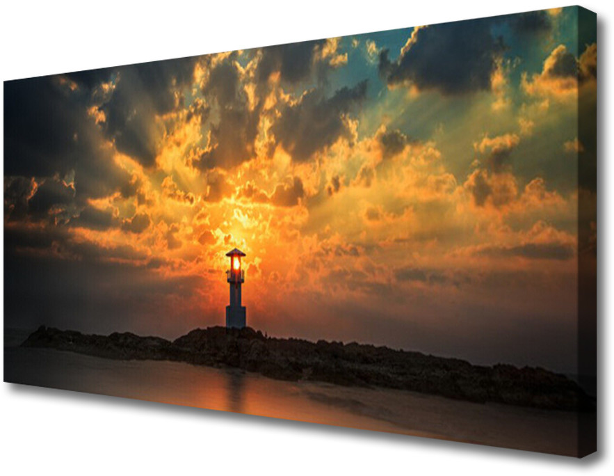 PL Tulup Obraz na Płótnie Latarnia Morska Krajobraz 100x50cm