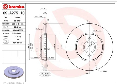 BREMBO 09.A275.10
