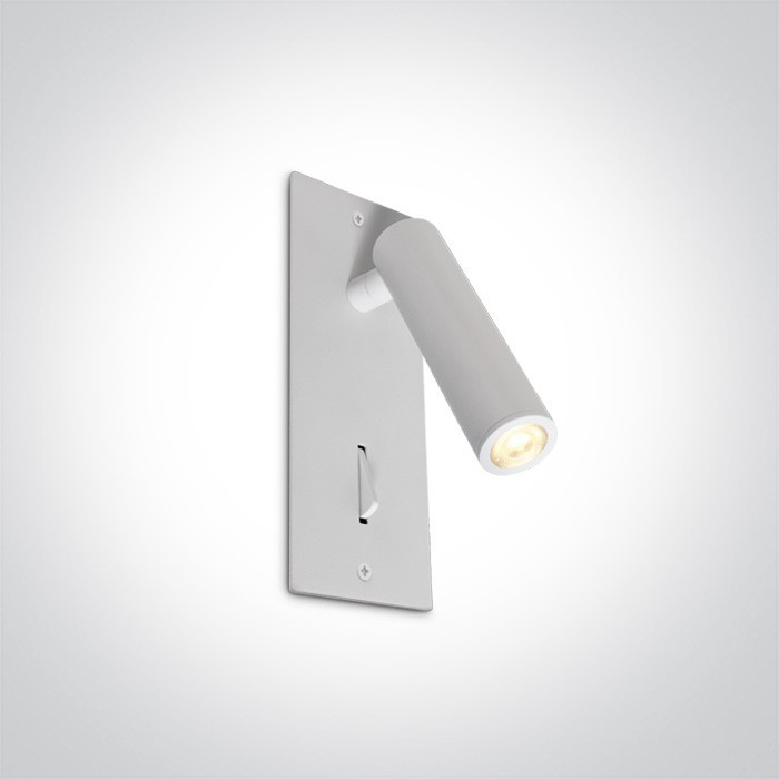 OneLight Kinkiet biały z włącznikiem LED Kandila biały regulowany 65746R/W/W - OneLight 65746R/W/W