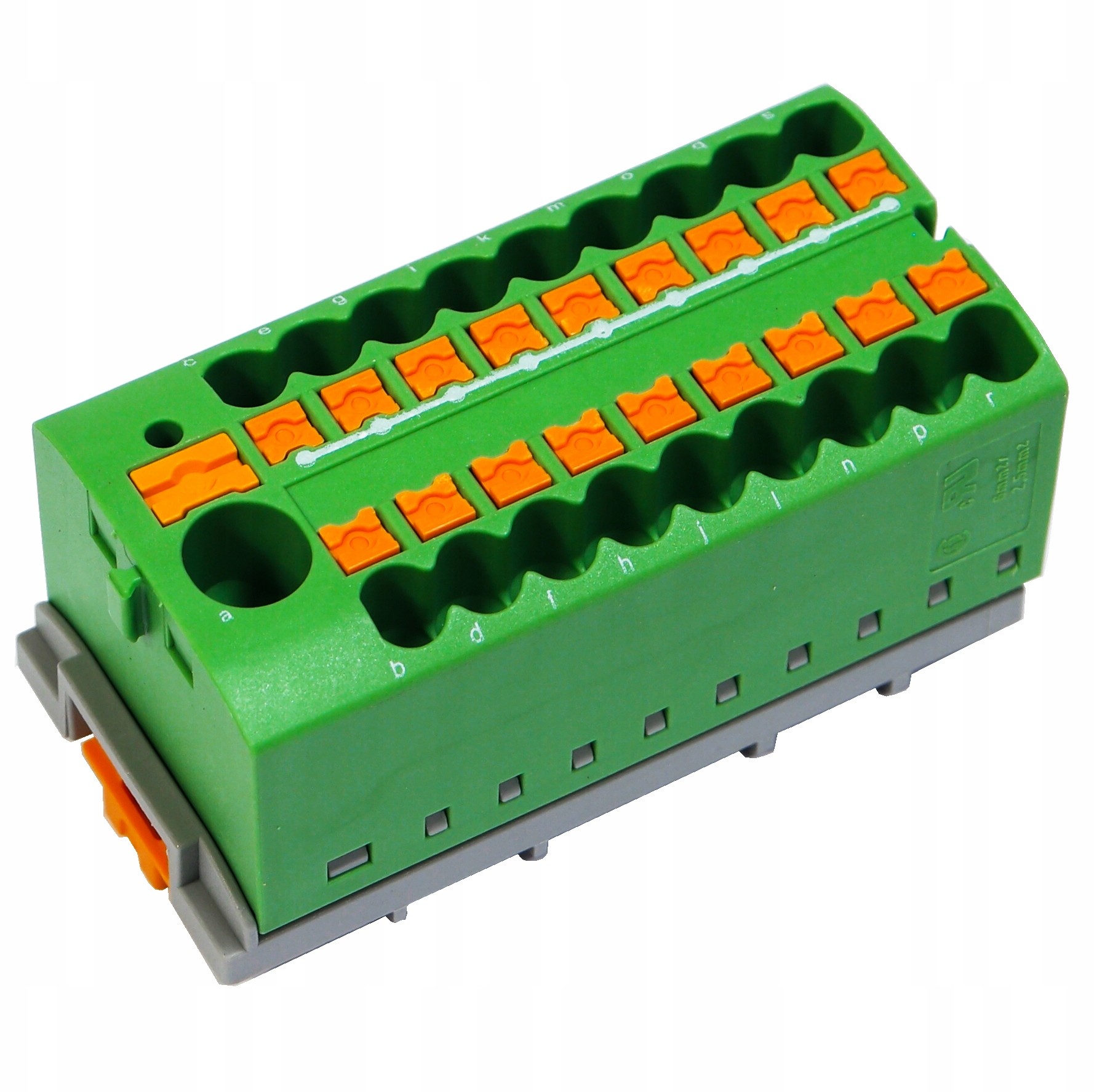 Blok rozdzielczy listwa samozaciskowa 1x6 18x2,5