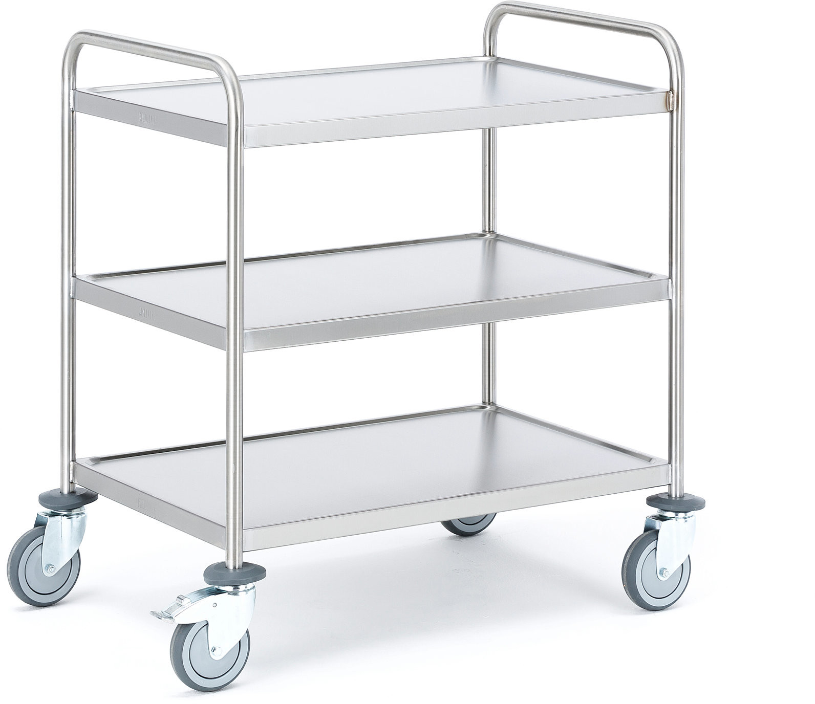 AJ Wózek ze stali nierdzewnej z 3 półkami 23269