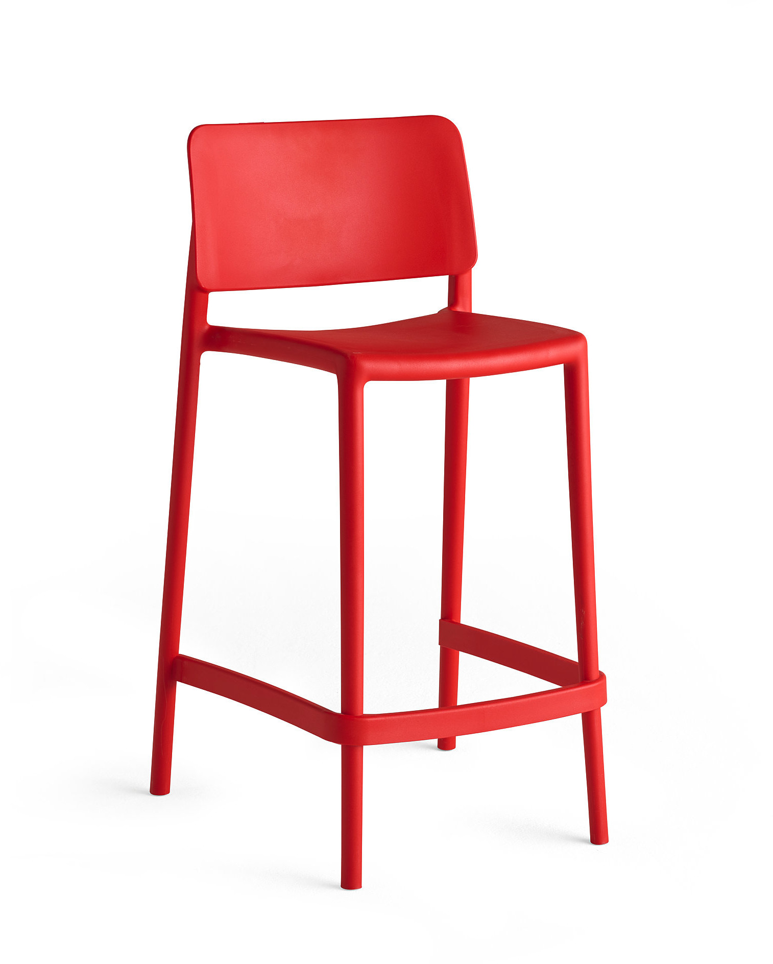 AJ Produkty Krzesło barowe RIO, siedzisko 650 mm, czerwony