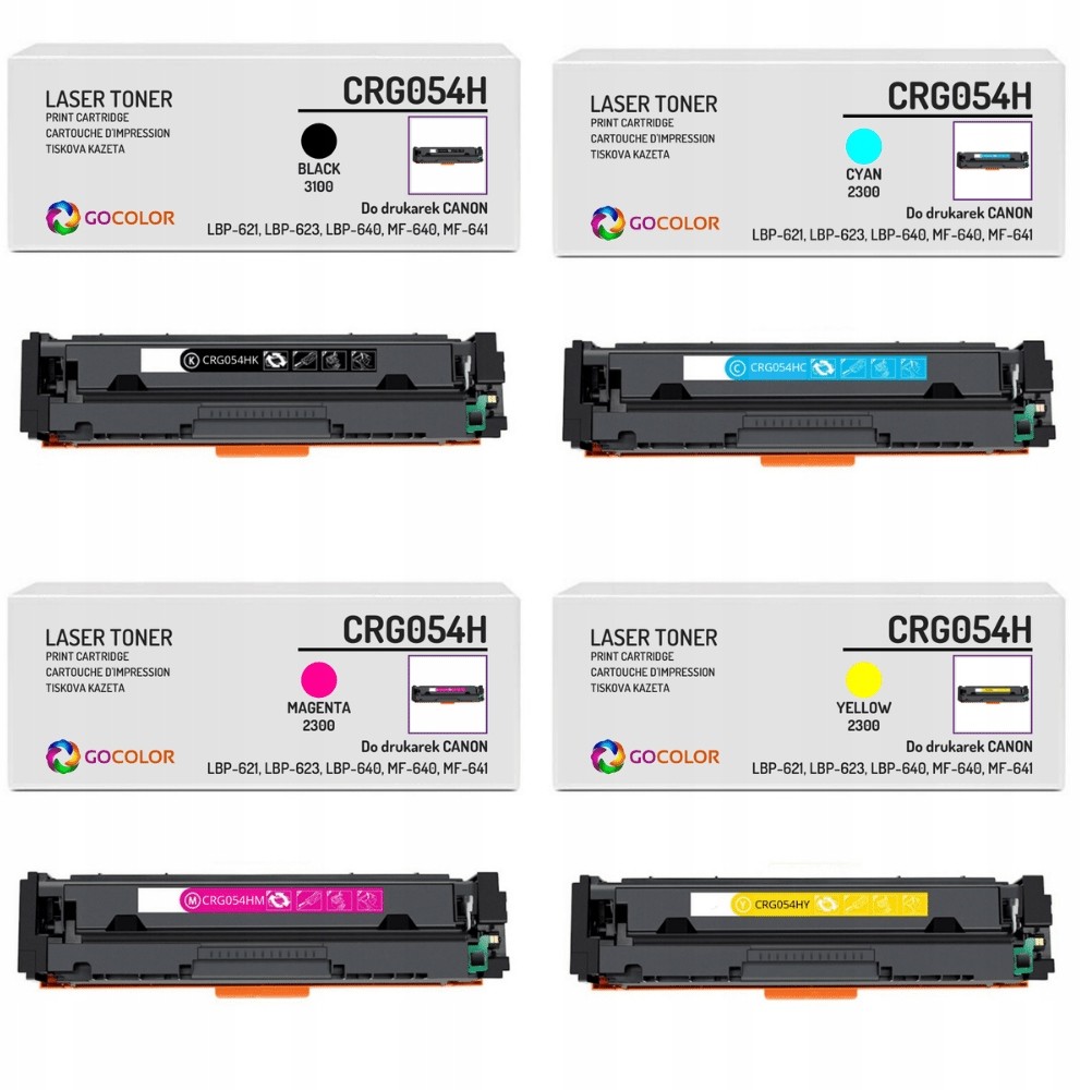 4 x zamiennik do Canon CRG-054H iSENSYS MF645Cx
