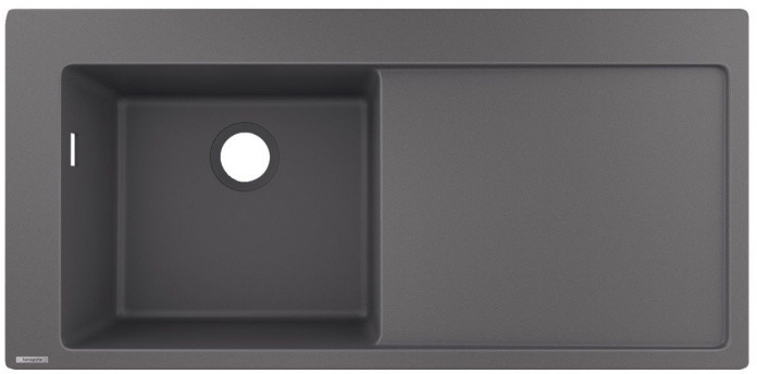 Hansgrohe S51 Zlewozmywak granitowy jednokomorowy 105x51 cm kamienna szarość 43330290