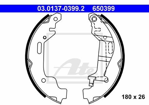 ATE Szczki hamulcowe - komplet 03.0137-0399.2