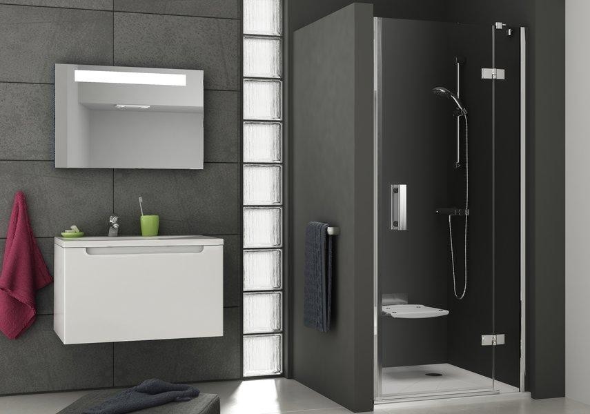 Ravak Smartline SMSD2-110 A-L drzwi prysznicowe dwuczęściowe chrom + transparent 0SLDAA00Z1 0SLDAA00Z1