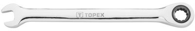 Topex X Klucz płasko-oczkowy TOPEX z grzechotką 22 mm