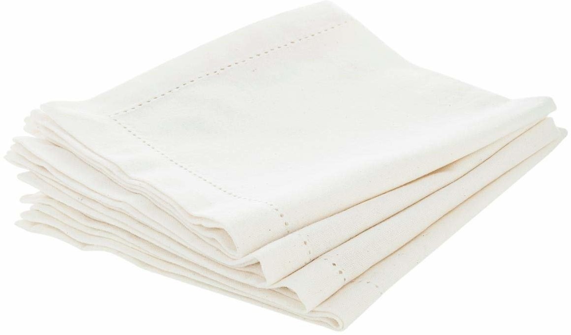 Atmosphera Serwetki bankietowe komplet czterech białych serwet które można składać w fantazyjne kształty B07H2KNK7R