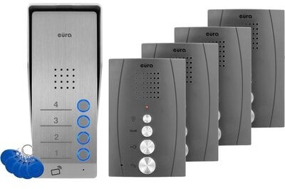 Eura-Tech Zestaw domofonowy ADP-64A3G Grafitowy