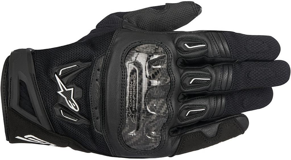 ALPINESTARS ODZIEŻ MOTOCYKLOWA SMX-2 AIR CARBON V2 Krótkie skórzano-tekstylne rękawice motocyklowe czarne : Rozmiar - L 3567717/10/L