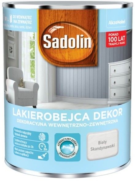 Фото - Лаки й лазурі Sadolin Lakierobejca Dekor Biały Skandynawski 1 l 