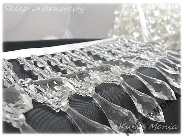 Import Taśma z koralikami Kufer 014 Biała - 14cm/10cm 19126681