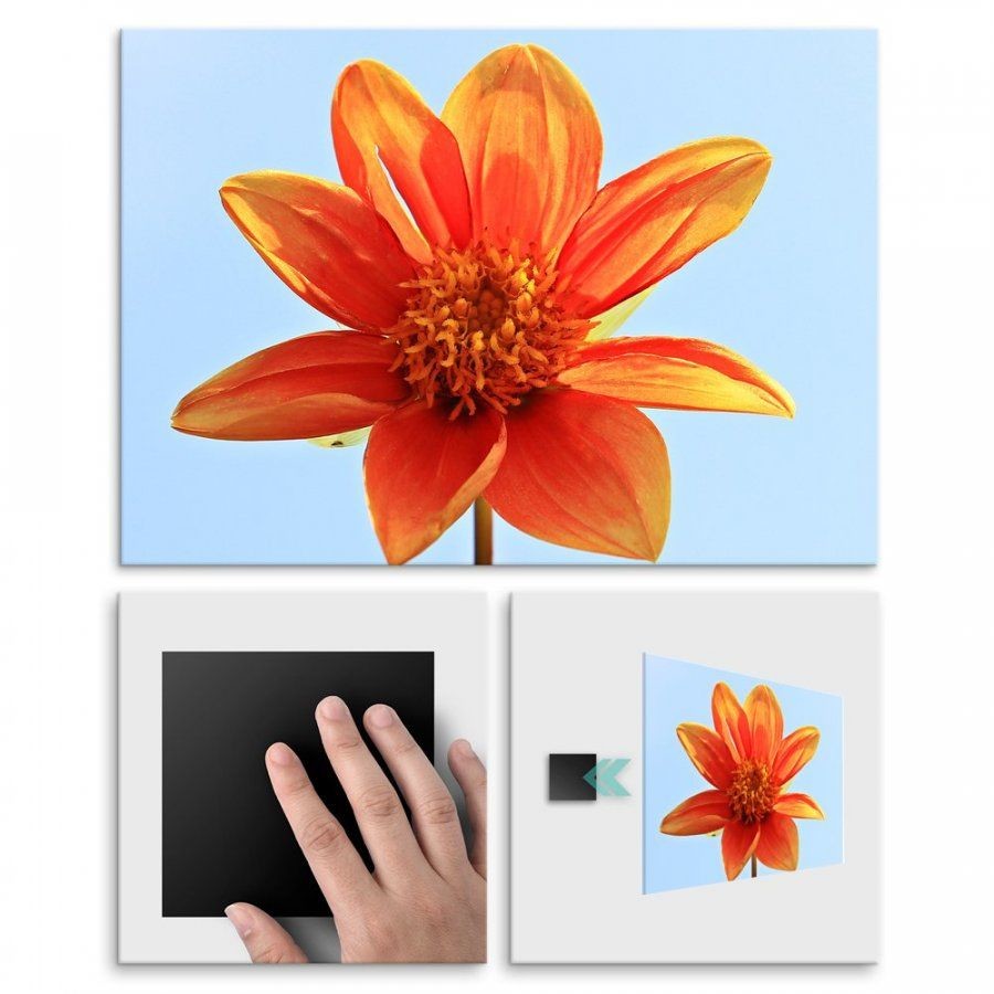Pix4home Plakat metalowy pomarańczowy kwiat M POS-M-01250